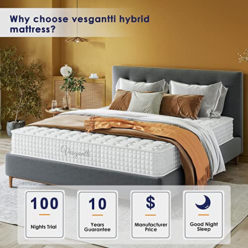 Vesgantti 10 Inch Multilayer Hybrid Twin Mattress Multiple Sizes