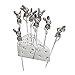 Elegance Silver Set of 8 Silver Mouse Cheese Picks with Crystal