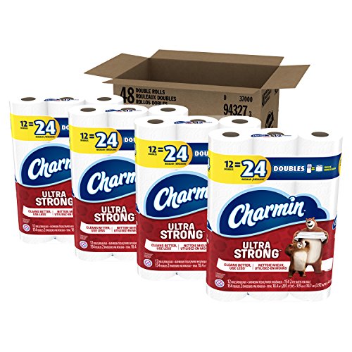 Charmin ultra strong toilet paper, bath tissue, double roll, 48 c…