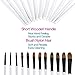 Ngwall Paint Brush Set Round and Flat Nylon Hair Stylist Watercolor Oil Painting Brush (White 12) for Acrylic, Watercolor Oil Painting Brush (Flat 12 Sets)