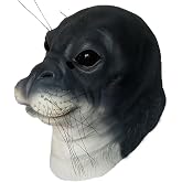 Latex Sea Lion Head Mask Animal Full Head Latex Masks seal lion Halloween Party Fancy Dress Costume