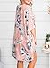 PINKMILLY Women Floral Print Kimono Cover up Sheer Chiffon Blouse Loose Long Cardigan Dusty Pink Small