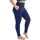 Walifrey Plus Size Leggings with Pockets for Women, High Waist Opaque Tummy Control Leggings
