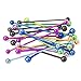 BodyJewelryOnline Industrial Piercing Barbell 10-Pack - 14ga Anodized Titanium Piercing Barbells