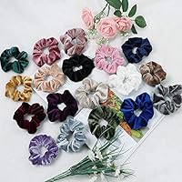 Admitrack 18 Pcs Hair Scrunchies Velvet Elastic Hair Bands Scrunchy Hair Ties Ropes Scrunchie for Women or Girls Hair Accessories - 18 Colors