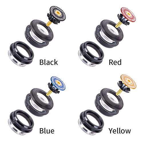 UKSAT Bike Headset,4444S Bicycle Headset Bearing Semi Integrated Straight Tube Fork Internal for Most Bike with 44mm Head Tube