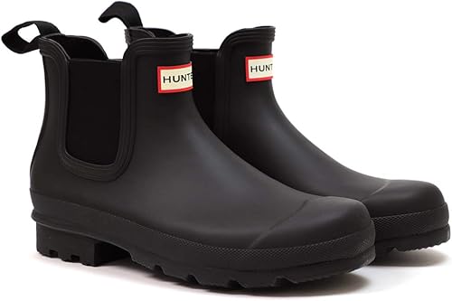 Amazon ハンター メンズ オリジナル チェルシー ブーツ ブラック Mens Original Chelsea Boots Mfs9116rma Black Hunter ハンター レインシューズ