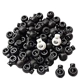 62 PCS Premium Plastic Cord Locks, Round Single