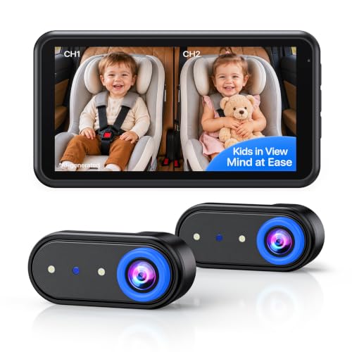 LUCKVIEW Dual Baby Car Camera HD1080P Spilt Screen