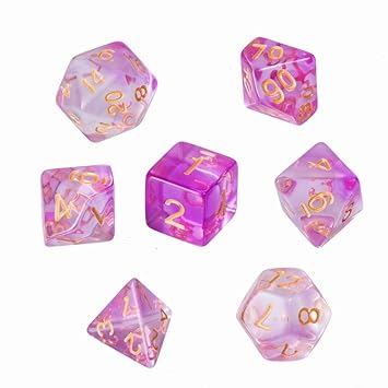 Gwhole 7 Pezzi Dadi Poliedrici Per Giochi Di Ruolo Con