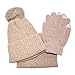 Knit Scarf/Hat/Gloves Set,Soft Warm Beanie,Touch Screen for Families Friends Unisex Cable Knit Winter Cold Weather Gift Set