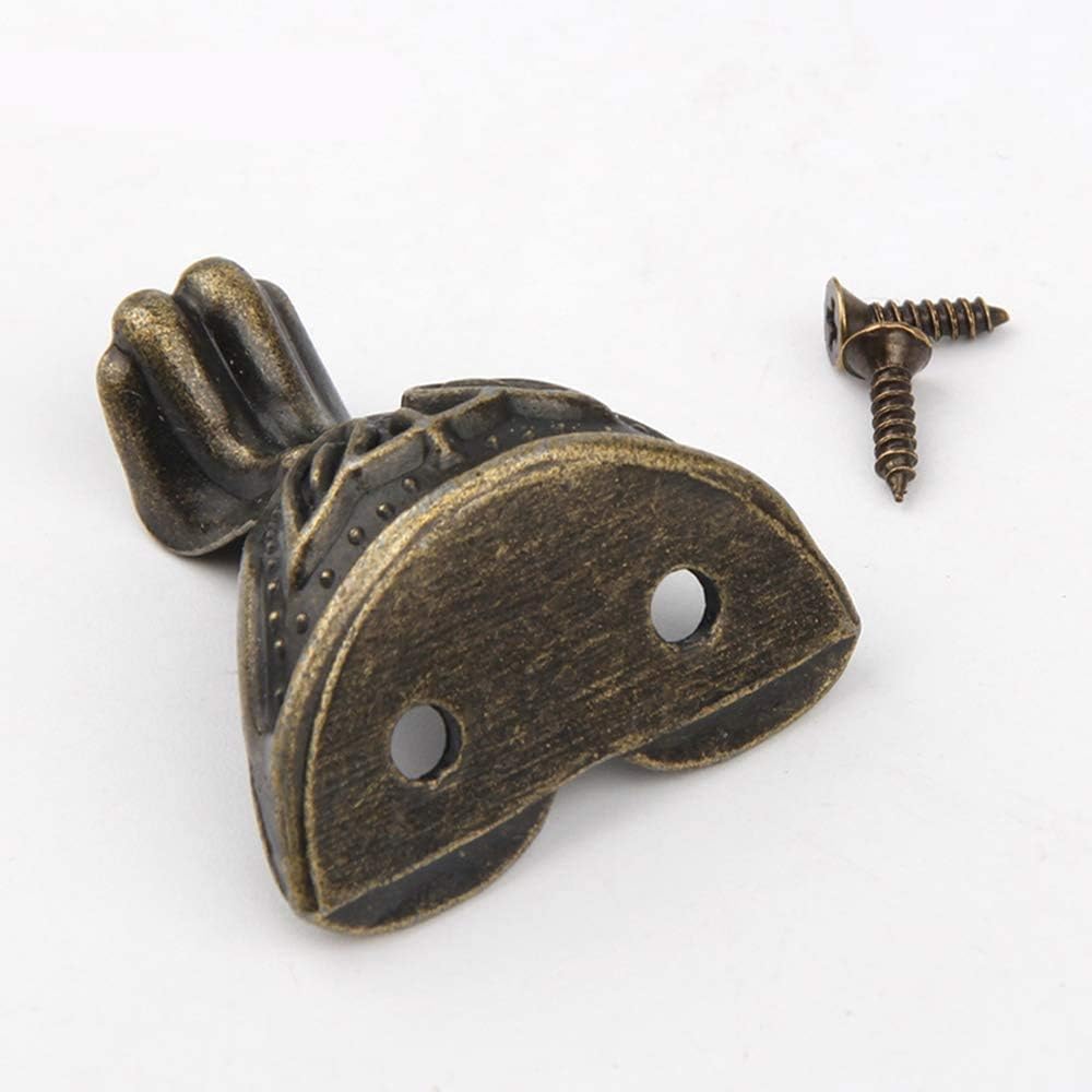 Namvo 20 PCS Antique Bronze Box Legs Feet Corner Protector Metal Hardware Decorative Jewelry Gift Box Wood Case - Image 5