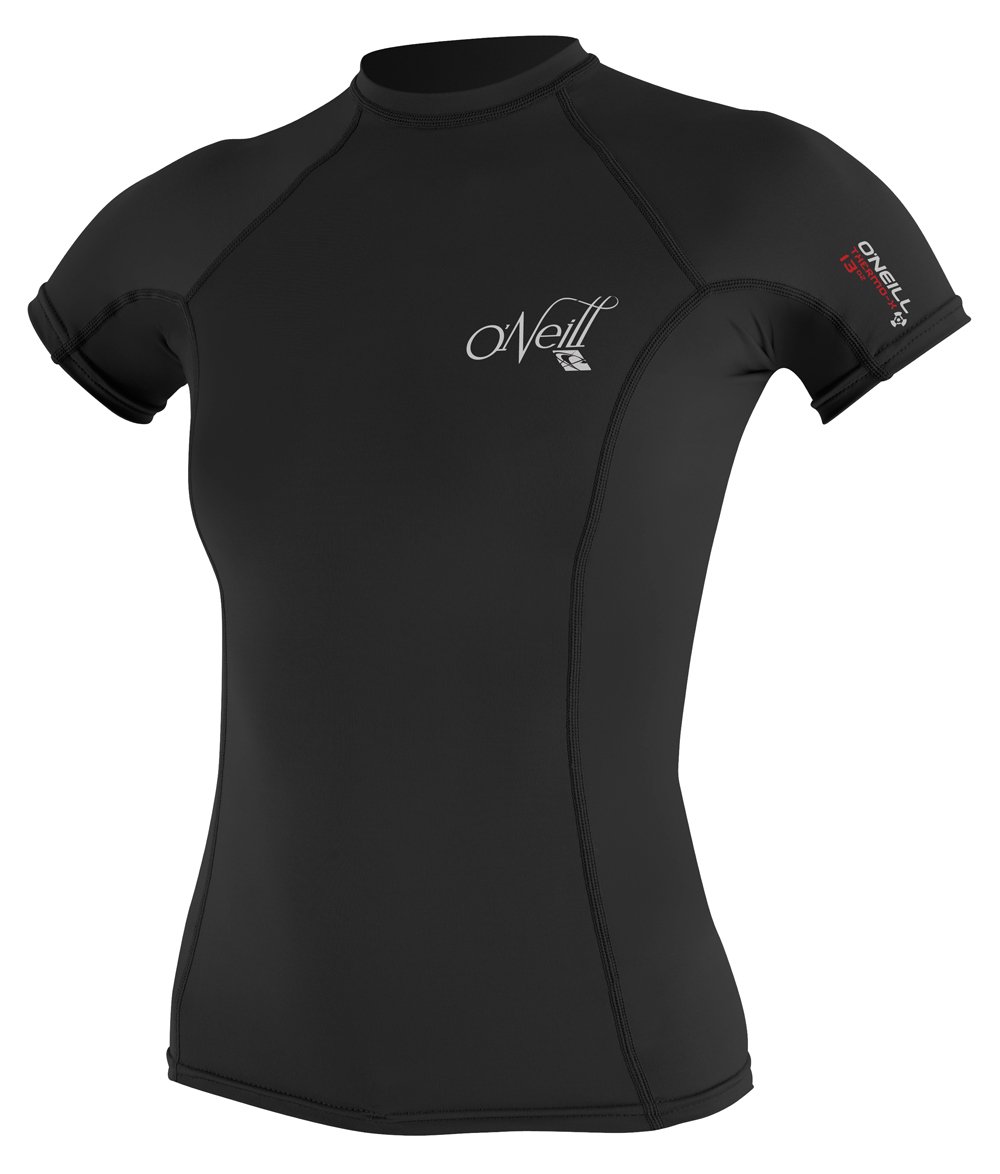 O'Neill Women's Thermo-X Short Sleeve Crew Rash Vest - Black, X-Large