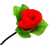 Enjoyer Folding Appearing Rose Flower Magic Tricks Close Up Magic Flower Gimmick Magician Flower Stage Illusion ,5 Pcs/Lot