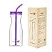 Simple HH Tritan BPA-Free Water Bottle with Straw 33oz Dishwasher-Safe Drinking Tumbler | Extra Wide Mouth w/Easy Twist Lid (Violet)