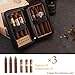 Galiner Cigar Humidor Travel leather Case Cedar Wood Portable Cigar Box Removable Cedar Tray Black Gift Box