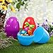 Unomor 12 Pack Jumbo Plastic Easter Eggs Bright Assorted Colors for Filling Treats, Easter Theme Party Favor, Easter Eggs Hunt, Basket Stuffers Fillers, Classroom Prize Supplies, 6 Color, 6 x 4 Inch