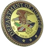 United States Department of Justice 24K gold plated Challenge coins 1053# by lovesports2013