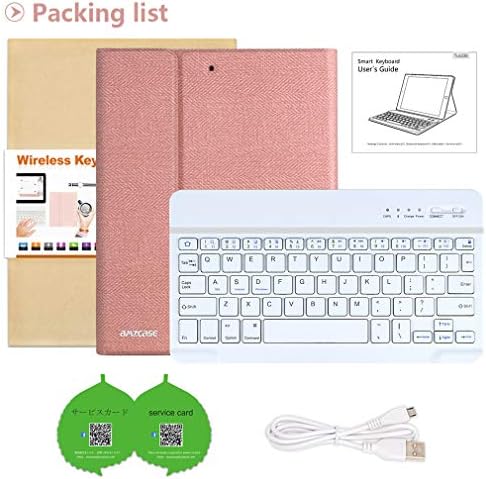 Coque avec clavier pour iPad 9.7 pour iPad 6e génération 2018 iPad 5e génération 2017 iPad Pro 9.7 iPad Air 2 Air 1 avec clavier Bluetooth amovible sans fil coque pour iPad-Porte-stylos (Champagne)