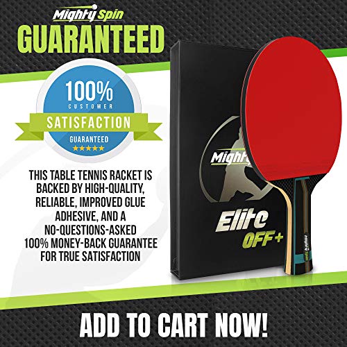 MightySpin Quake Pro Carbon Paddle Professional Level Table Tennis Racket 2.1 mm Rubber - Killer Spin Speed Ping Pong Paddles - Superb Carbonate Rackets Tech - Thumbnail 6