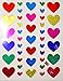 Jazzstick 400 Valentine's day Colorful Glitter Heart Stickers 10 sheets (VST01A20)