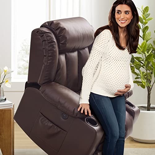 EASELAND Large Leather Lift Recliner for Elderly and Pregnancy, OKIN