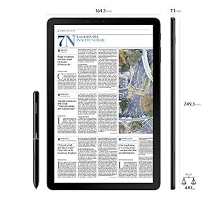 Samsung Galaxy Tab S4 + S Pen, Tablet, Display 10.5" SuperAMOLED, 64 GB Espandibili, RAM 4 GB, Batteria 7300 mAh, LTE, Android 8.1.0 Oreo, Black [Versione Italiana] - immagine 3