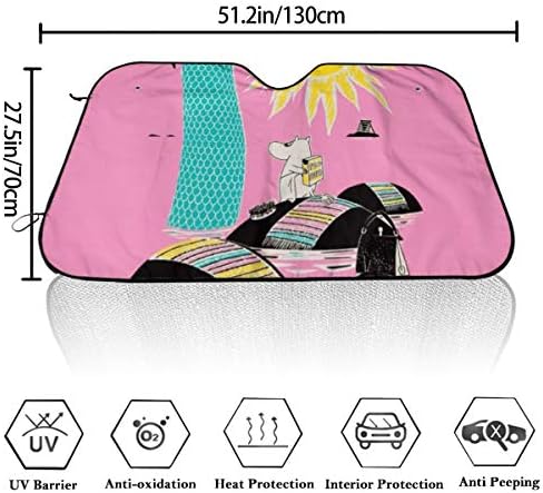 カーサンバイザームーミン 8 カーフロント 車用サンシェード ィー フロントガラス用 吸盤 遮光 Uvカット紫外線対策 日焼け防止 折り畳み 日除け 車用品 車中泊 チ車の窓日除け 70 X 130 Cm B0st5hsk 1 193円