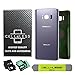 CELL4LESS Replacement Back Glass Cover Back Battery Door w/Custom Removal Tool & Pre-Installed Adhesive for Samsung Galaxy S8 Plus OEM - All Models G955-2 Logo - OEM Replacement (Orchid Grey)