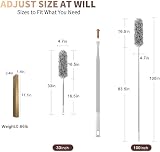 Kelursien Feather Duster Extendable Pole 100 Inch Microfiber Bendable Head view 2