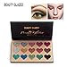 New Beauty Glazed Highly Pigmented Pressed Glitter Eyeshadow Palettes 15 Colors Mineral Foiled Long-Lasting Shimmer Powder Heart Shade Eye Shadow Palette Waterproof Flash Shimmer Makeup Powder Kit