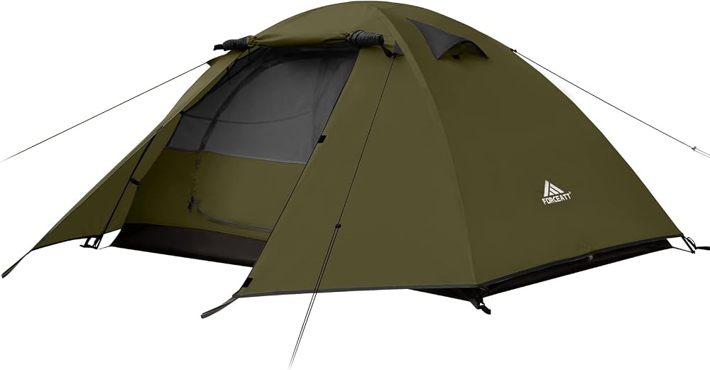 Forceatt Camping Tent 2 Person Waterproof Windproof Lightweight Easy Setup