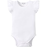 Magic Park 0-24M Infant Girl Romper Baby Girls Solid Color Bodysuit Toddler Ruffle Jumpsuit Shirts Casual Tops Baptism Shirt