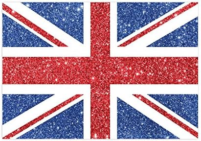 Sparkle British Flag Car Decal - Union Jack Decoration - Car Window Sticker - Premium Quality Vinyl - Durable &amp; Weatherproof - By Retro Kid (1)
