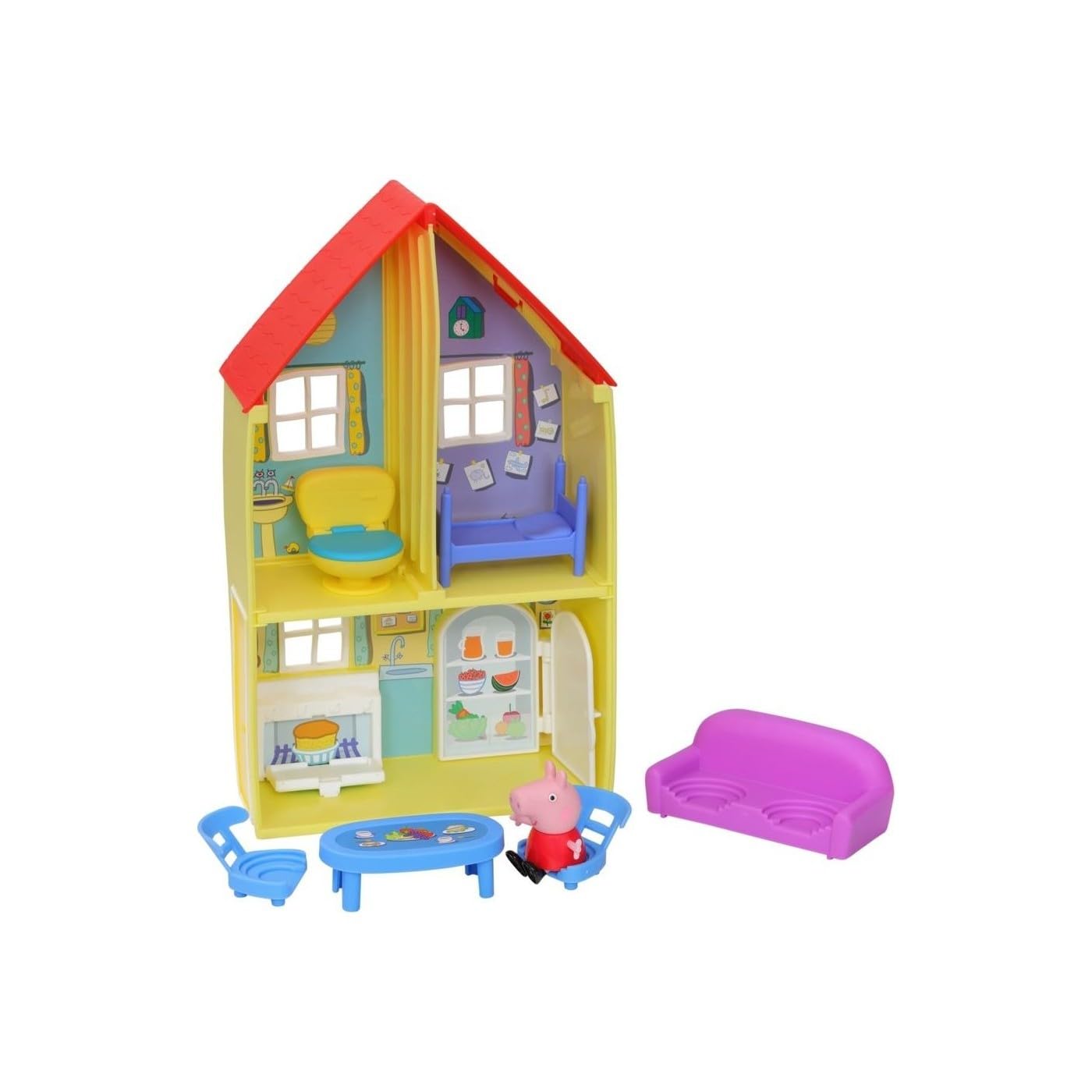 Peppa Pig Peppa’s Adventures Peppa’s Family House Playset Preschool Toy, includes Figure and 6 Accessories, Meerkleurig