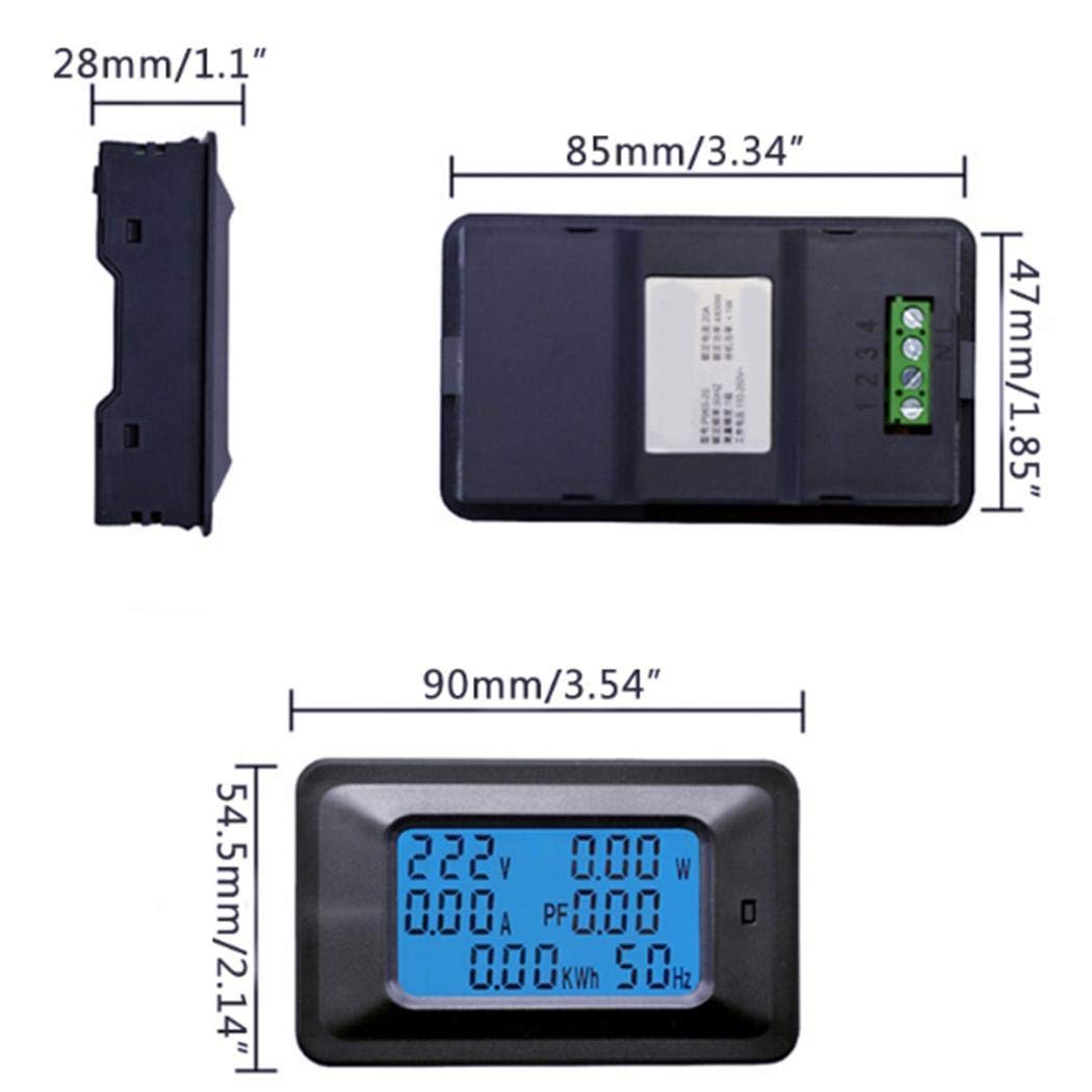 UpBeauty Durable Digital LCD Power Current Voltage Meter Monitor Panel With Backlight Voltage Testers