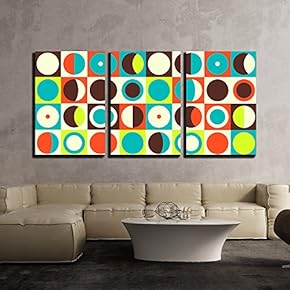 Vector Geometric Abstract Seamless Pattern Retro 60s Style...