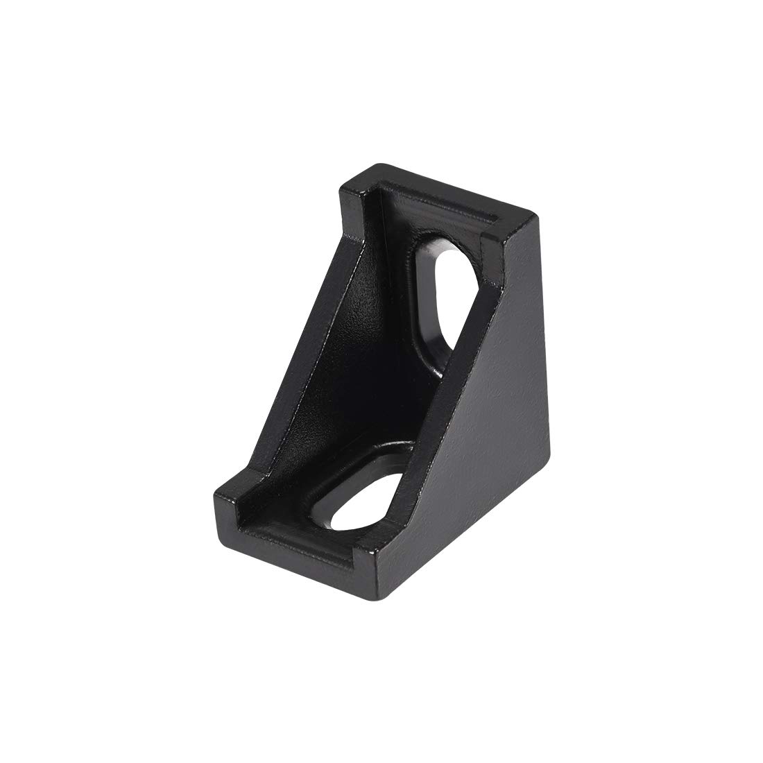 sourcing map Inside Corner Bracket Gusset, 28mm x 28mm for 2020 Series Aluminum Extrusion Profile, 25 Pcs (Black)