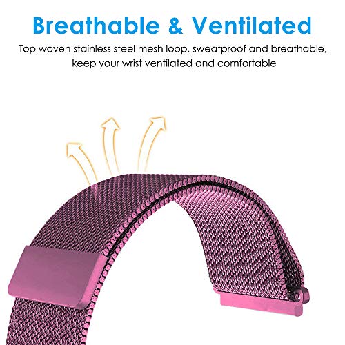 CAVN Metal Bands Compatible for Fitbit Inspire/Inspire HR Bands for Women Men Small Large, Replacement Stainless Steel Wrist Strap Accessory - Thumbnail 5