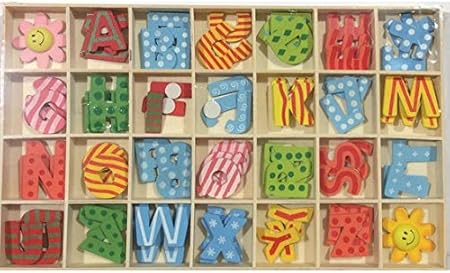 caja letras Madera de colores: Amazon.es: Hogar