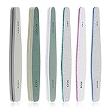 Nail file for Nail Polishing - Professional Fingernail Buffer Manicure Polisher Double Sided Availability for Crystal Natural Acrylic Nails (Pack of 6)