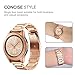 CAGOS Compatible Galaxy Watch 42mm Bands Sets, 20mm 2 Pack Stainless Steel Band+ Mesh Band Bracelet for Samsung Galaxy Watch 42mm /Ticwatch E/Garmin Vivoactive 3 Smartwatch - Rose Gold