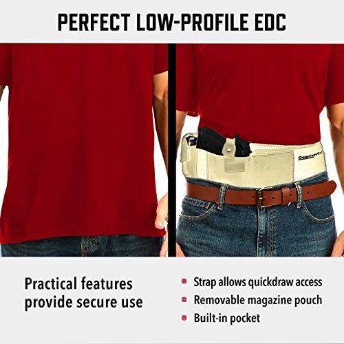 thumbnail image 2 of ComfortTac Ultimate Belly Band Gun Holster – X-Large (Fits Waist Up To 54") – Right Hand – Black Neoprene 2 of 6