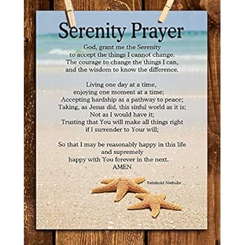 amazoncom ink monkey press serenity prayer calligraphy print 8x10