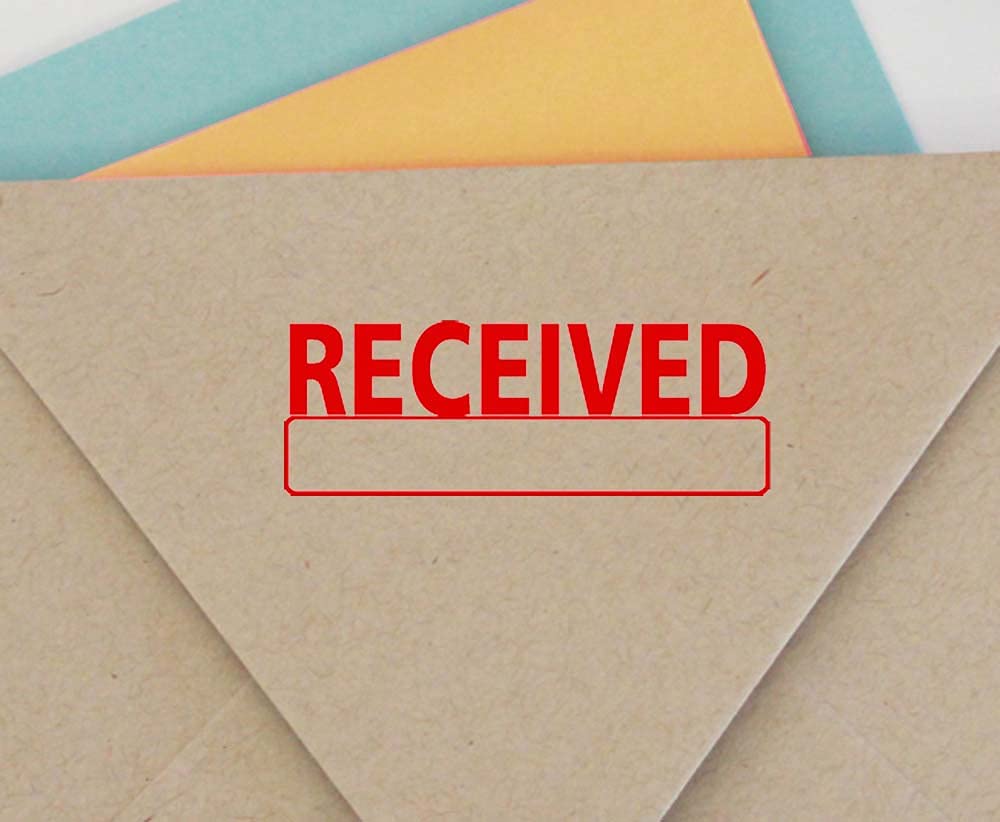 Printtoo Received Self Inking Stamp Red Ink Office Desk Custom Rubber Stamp Colop Stamper