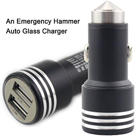 Car Charger,Buyit 3.1A Dual USB Ports Car Charger with Car Escape Emergency Safety Hammer Function
