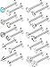 Blulu 20 Pieces 16G Stainless Steel Nose Studs Nose Lips Tragus Labret Cartilage Piercing Jewelry for Women Girls, 20 Styles (Silver)