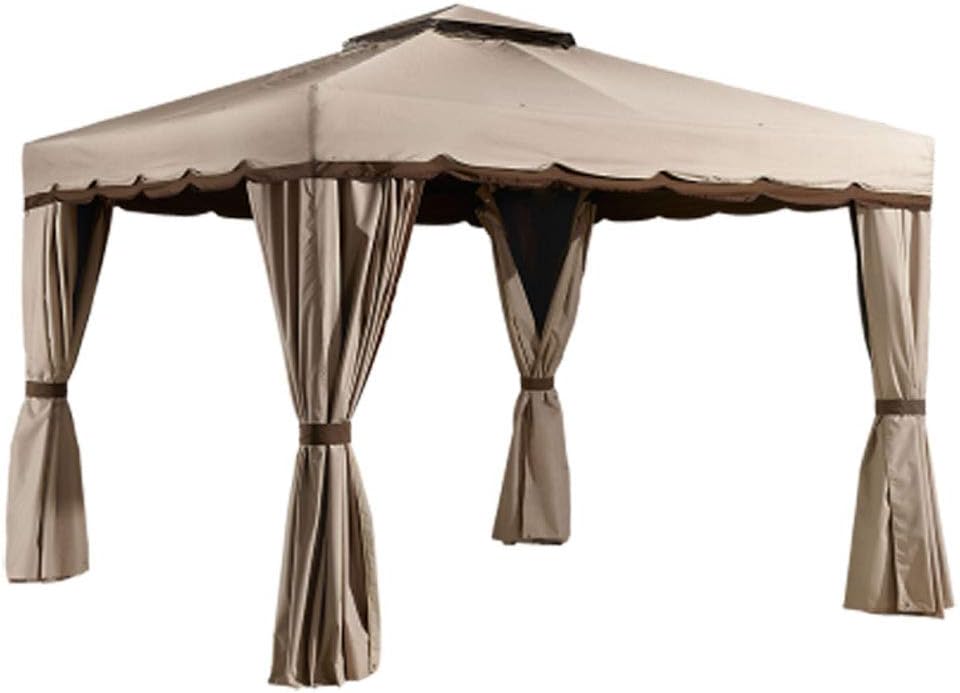 Sojag10' x 10' Roma Soft Top Roof Gazebo Outdoor Sun Shelter, Beige
