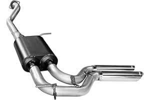 Flowmaster 17395 American Thunder Cat-Back Exhaust Kit 3 Inch Aluminized Steel 3 Inch Stainless Tips Compatible with 1999-2007 Classic Chevy Silverado GMC Sierra 1500 4.8L 5.3L Extended Cab Short Bed
