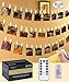 USB Port Photo Clip LED String Lights - Qoolivin Warm White Fairy Lights, Powered Flexibly by 5V Sources (Battery Box, Mobile Charger, Power Bank, etc) [10ft 20 LED Beads]